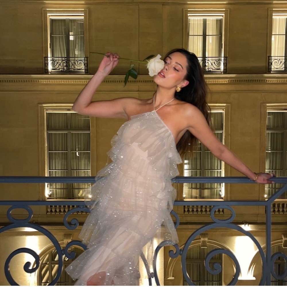 The Bar LOU DRESS SPARKLE NUDE